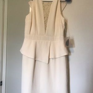 1 piece white suit dress